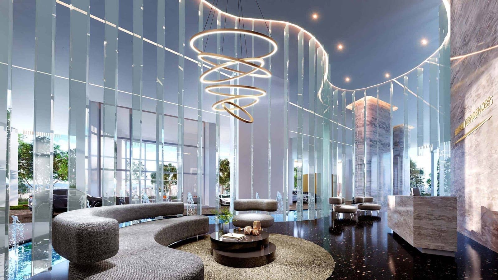 Eaton Residences: artist's impression of the lobby