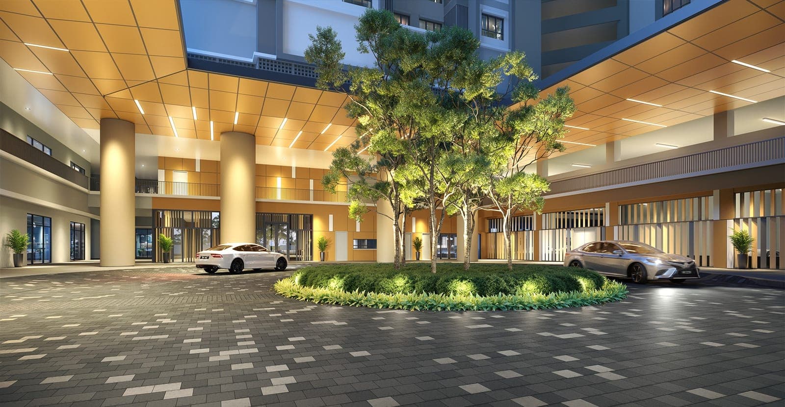 Jernih Residence: artist's impression of the arrival court
