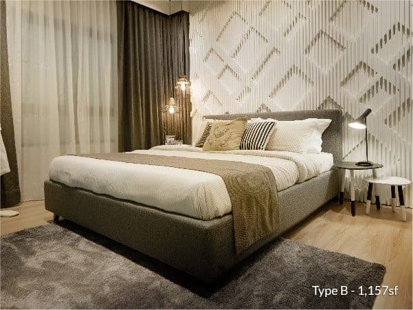 Lagoon View Resort Condo: bedroom, 1,157 sq ft show unit