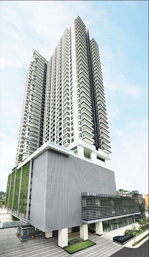 Nadi Bangsar: the tower from the driveway