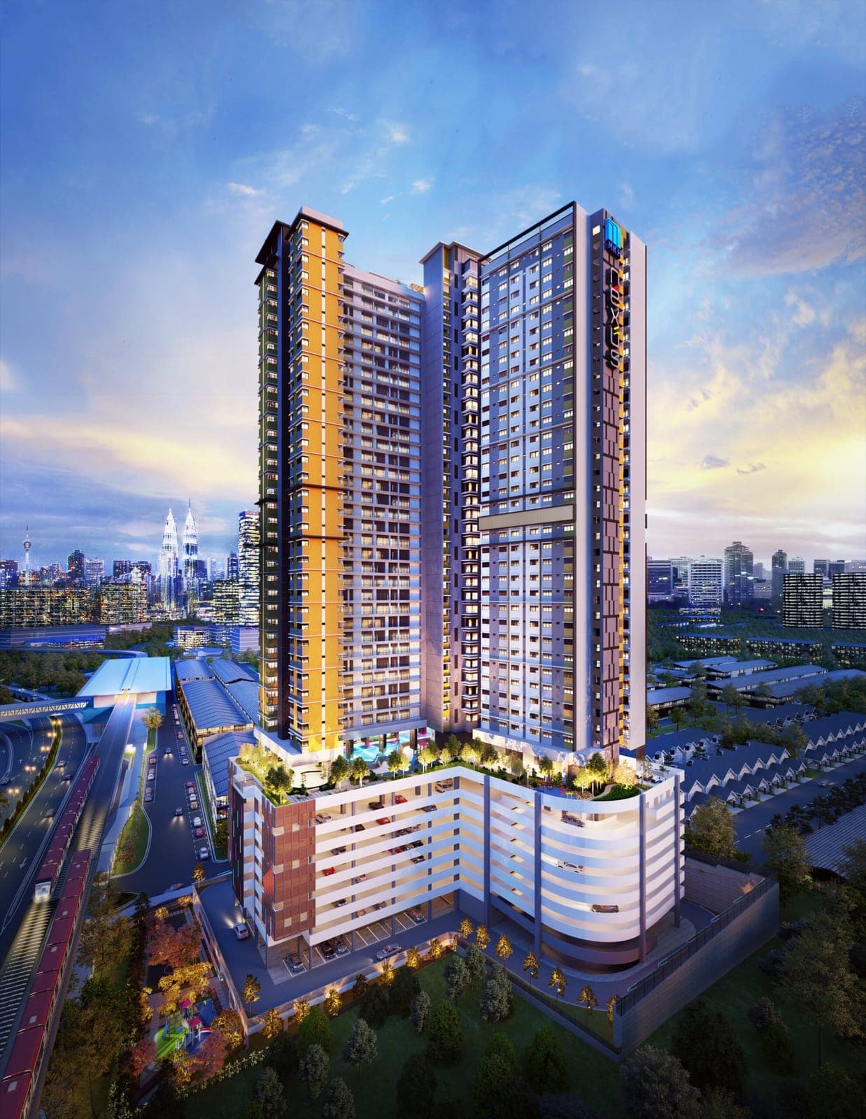 Nexus Taman Pertama: artist's impression of the towers