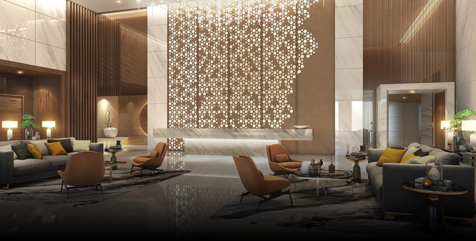 Quill Residences: artist's impression of the lobby