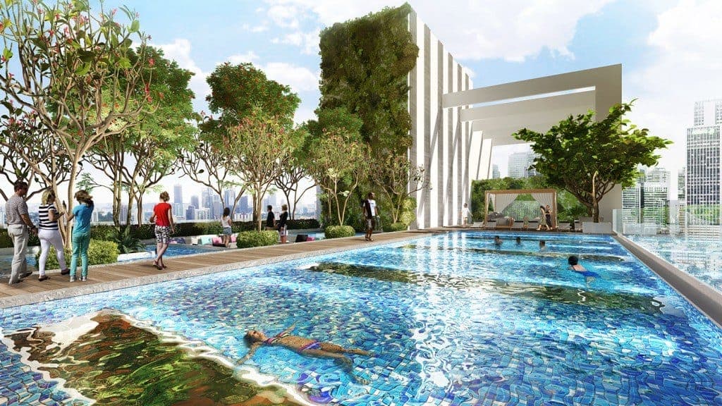Riveria City: artist's impression of the pool