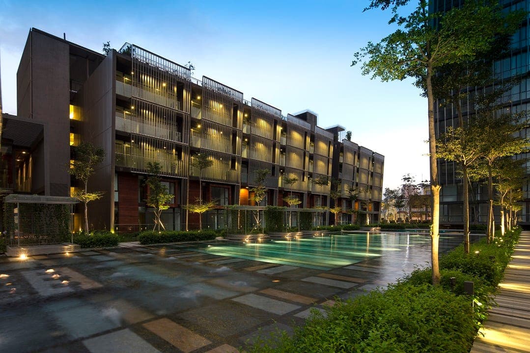 The Capers: the courtyard pool