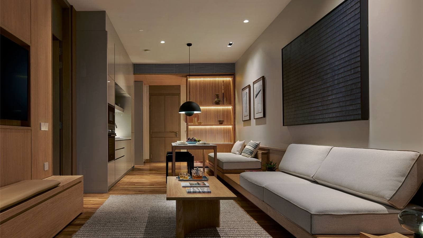 The Conlay: living room, show unit