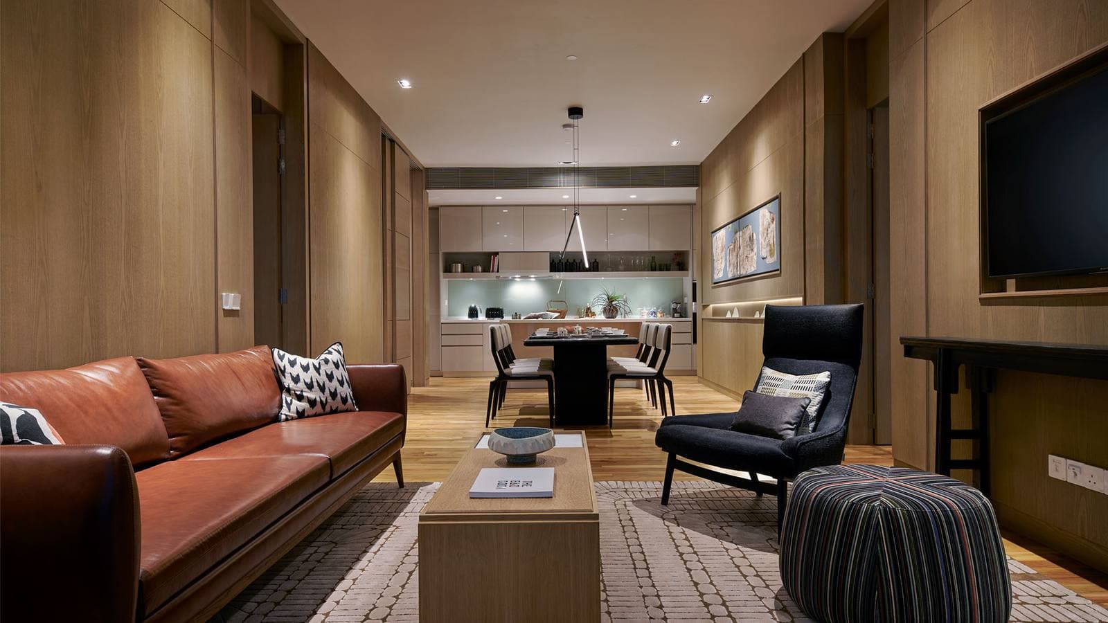The Conlay: living room, show unit
