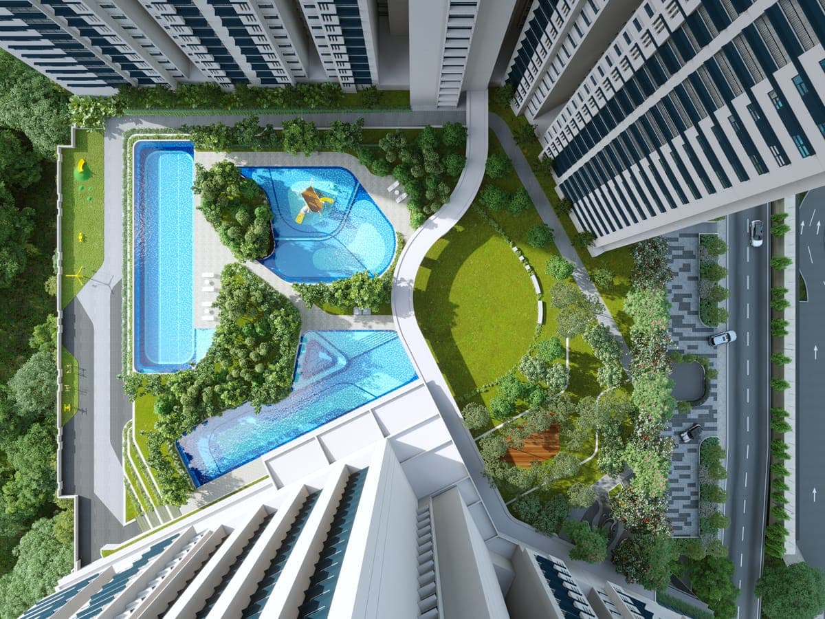 The Connaught One: artist's impression of the pool deck
