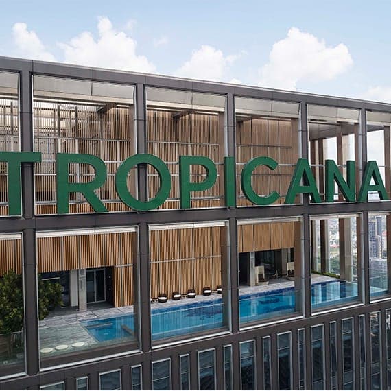 Tropicana The Residence: the tropicana sign above the pool