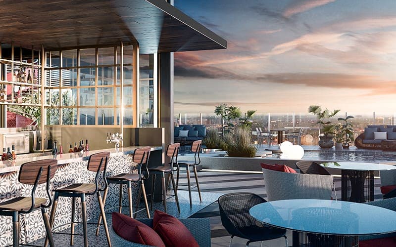 Yolo Signature Suites: artist's impression of the sky bar