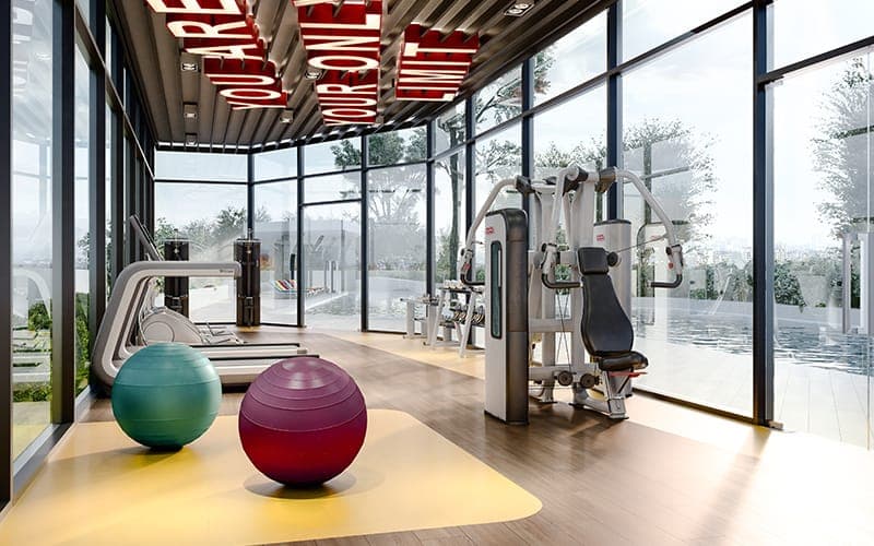 Yolo Signature Suites: artist's impression of the gym